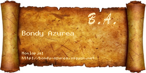 Bondy Azurea névjegykártya
